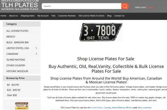 Search Engine Optimization of ShopLicensePlates.com