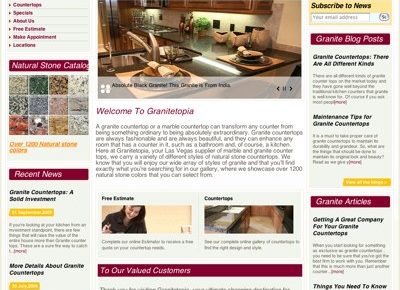 SEO of Granitetopia.com