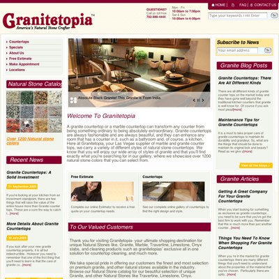 SEO of Granitetopia.com